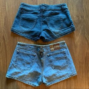 Vintage lei jean shorts two pair